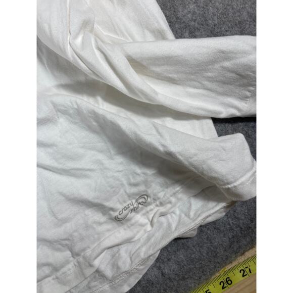 VINTAGE 90s Crazy Shirts Mens XL White Ski Naked Mauna Kea Hawaii Graphic Tee - Picture 8 of 8